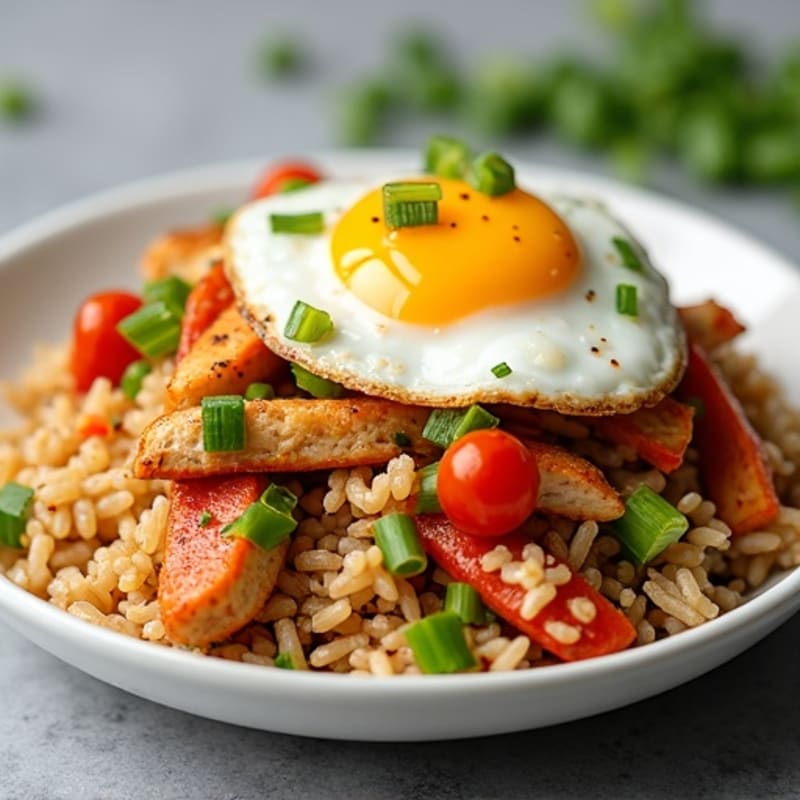Healthy Kimchi Fried Rice with Veggies