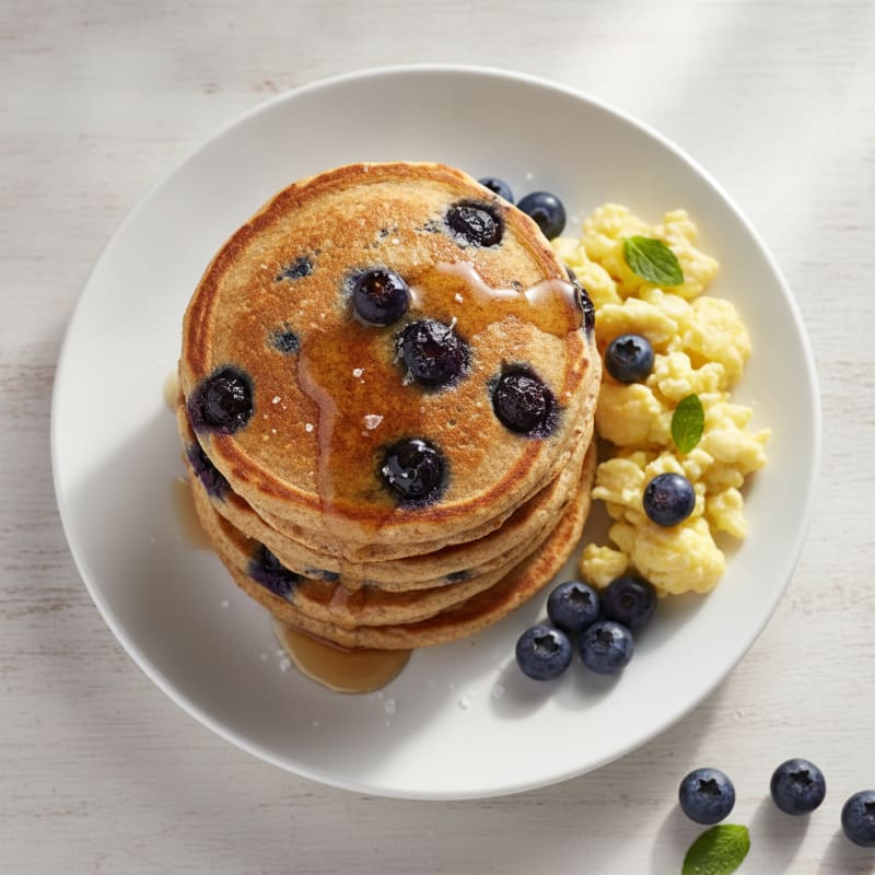 Protein-Packed Blueberry Buttermilk Pancakes