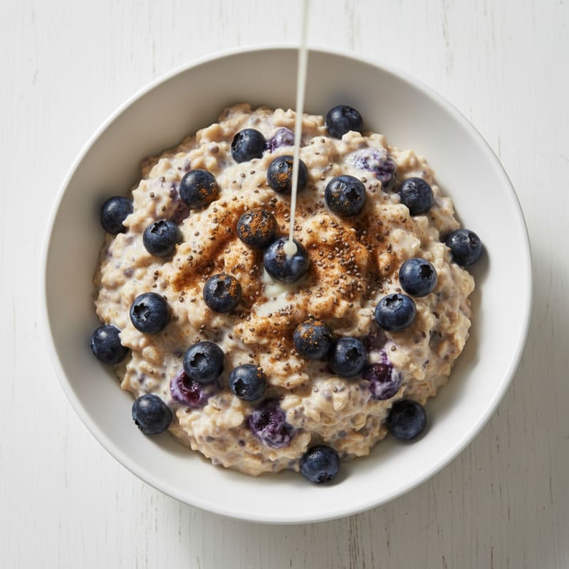 Creamy Blueberry Protein Overnight Oats