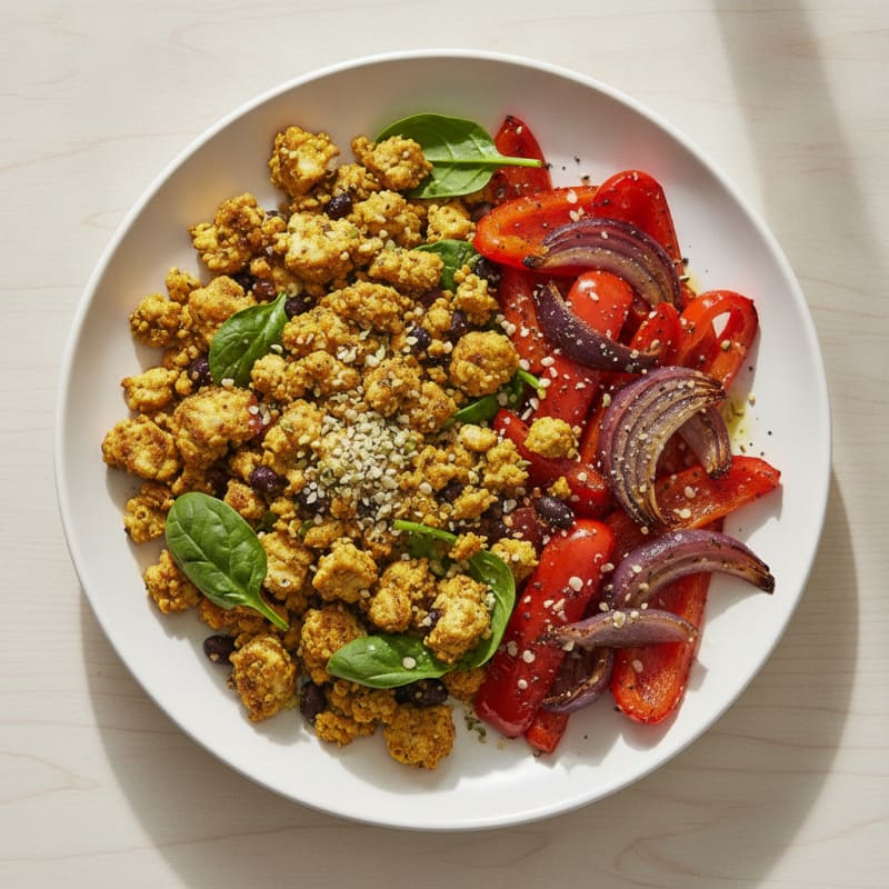 Loaded Tofu Scramble with Roasted Vegetables