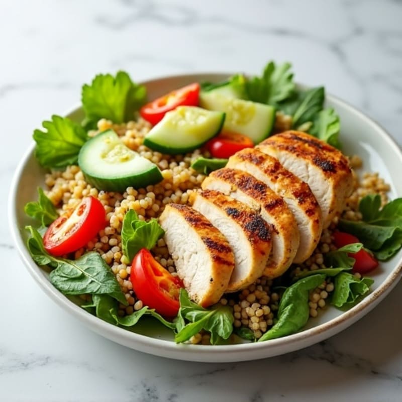 Grilled Chicken and Quinoa Salad with Lemon Vinaigrette