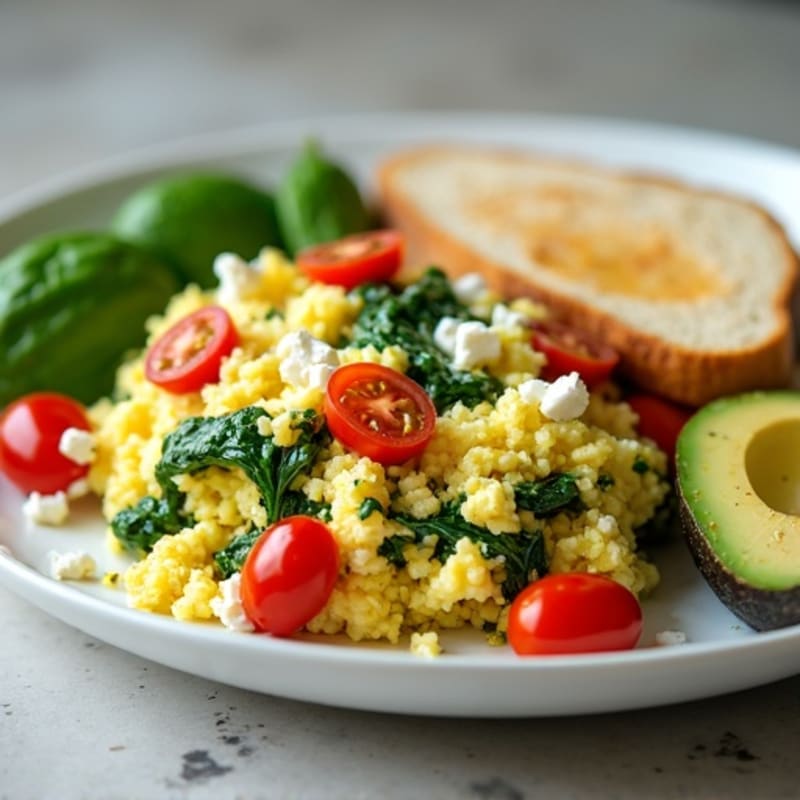 Protein-Packed Spinach and Egg White Scramble