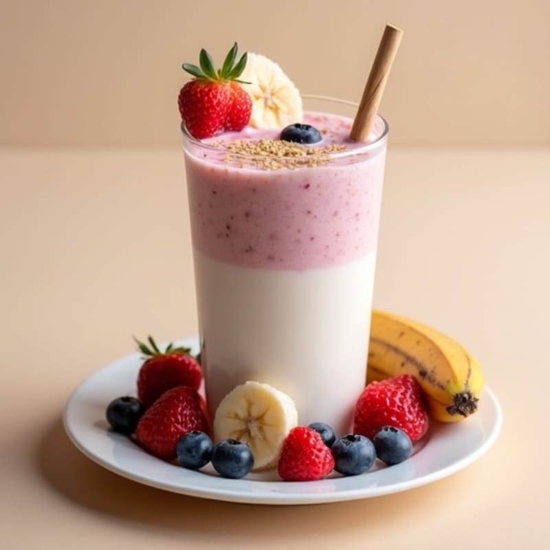Creamy Vanilla-Berry Protein Recovery Shake