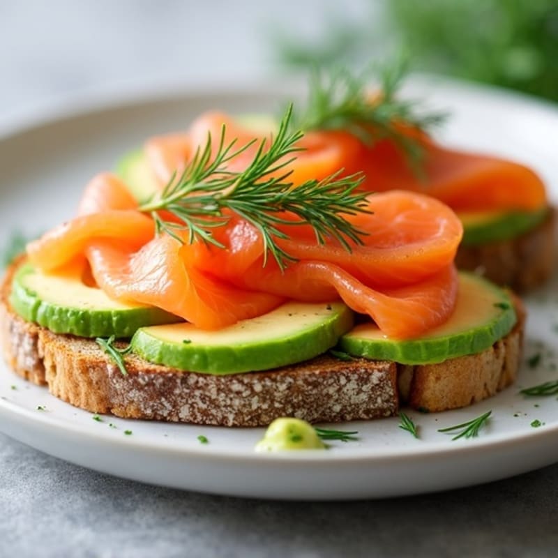 Open-Face Herb-Crusted Smoked Salmon Toast
