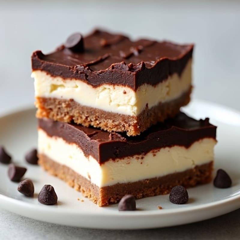 Dark Chocolate Greek Yogurt Cheesecake Bars