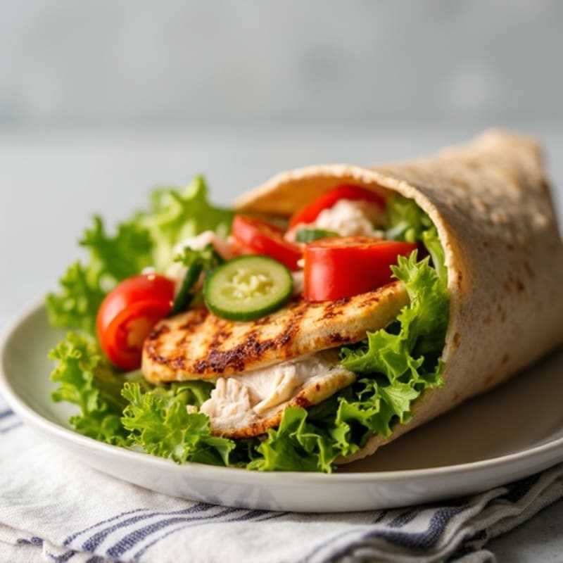 Grilled Chicken and Fresh Veggie Wrap