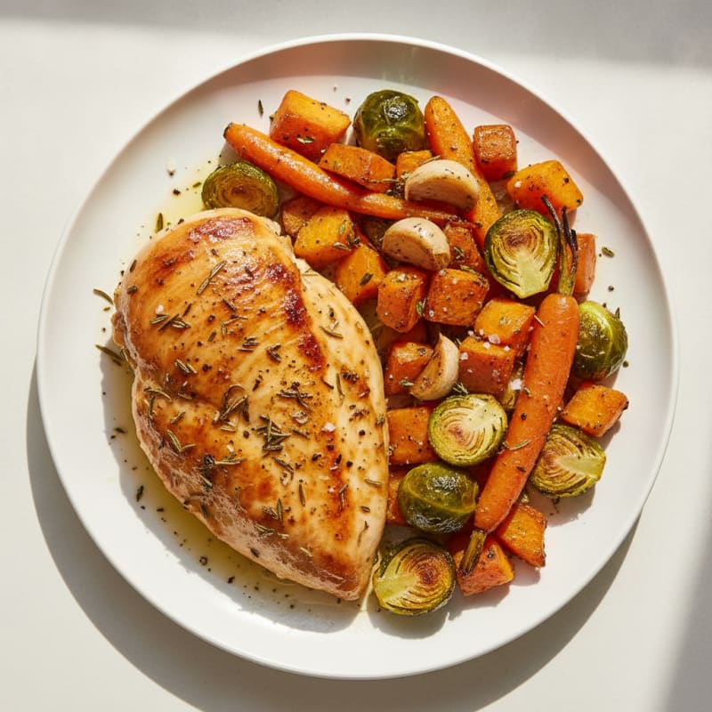 Herb-Roasted Chicken with Roasted Vegetables