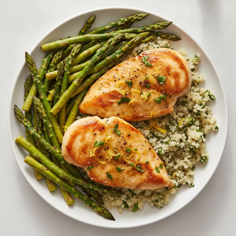 Lemon Herb Chicken with Roasted Asparagus