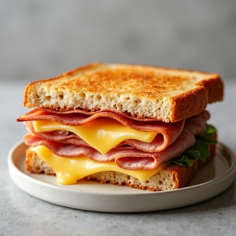 Crispy Whole Grain Ham and Swiss Melt