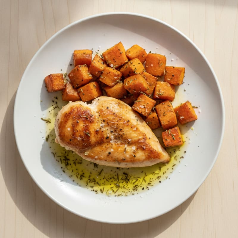 Garlic Herb Roasted Chicken with Root Vegetables