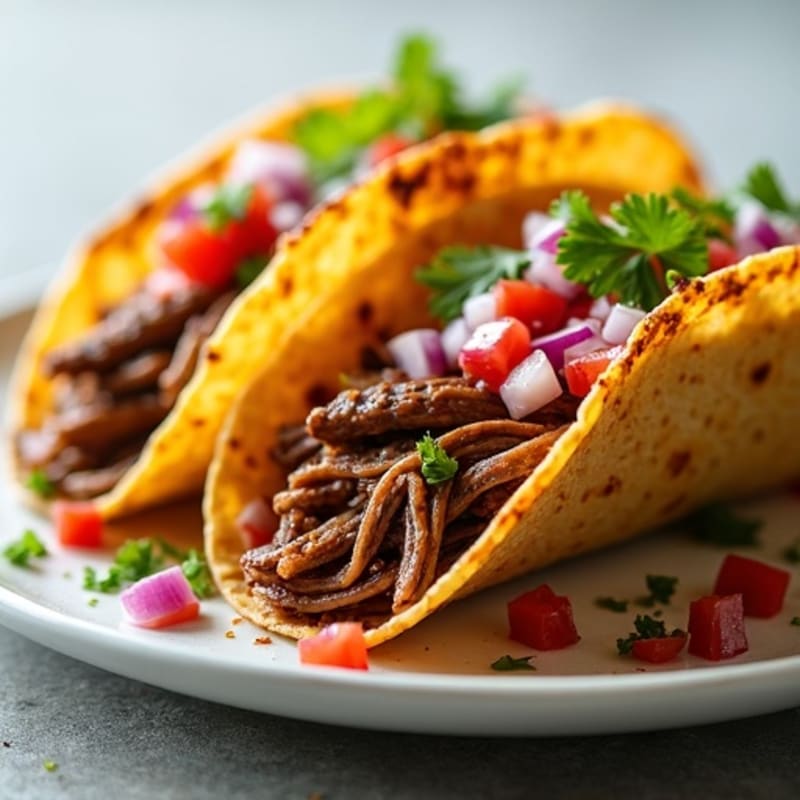 Shredded Beef Street Tacos with Crispy Shells