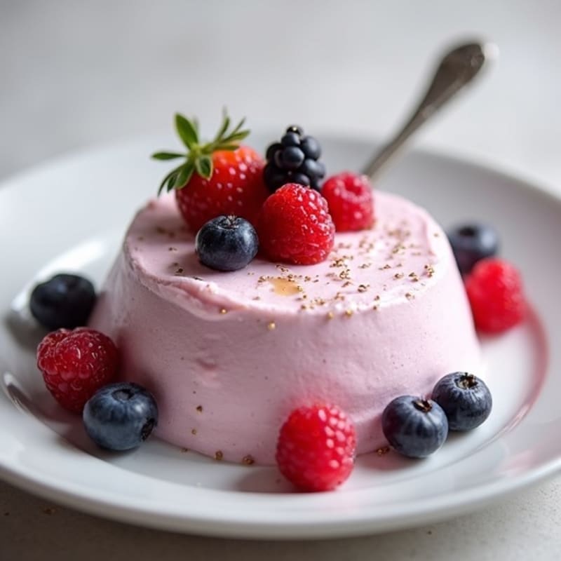 Silky Greek Yogurt Protein Mousse with Berries