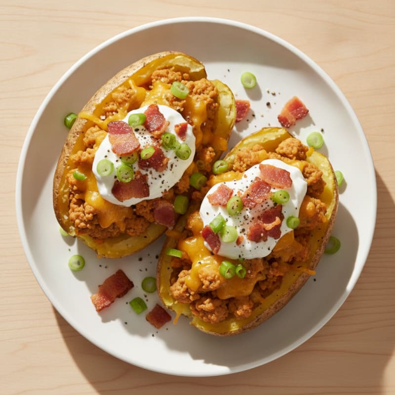 Bacon Cheddar Stuffed Potatoes