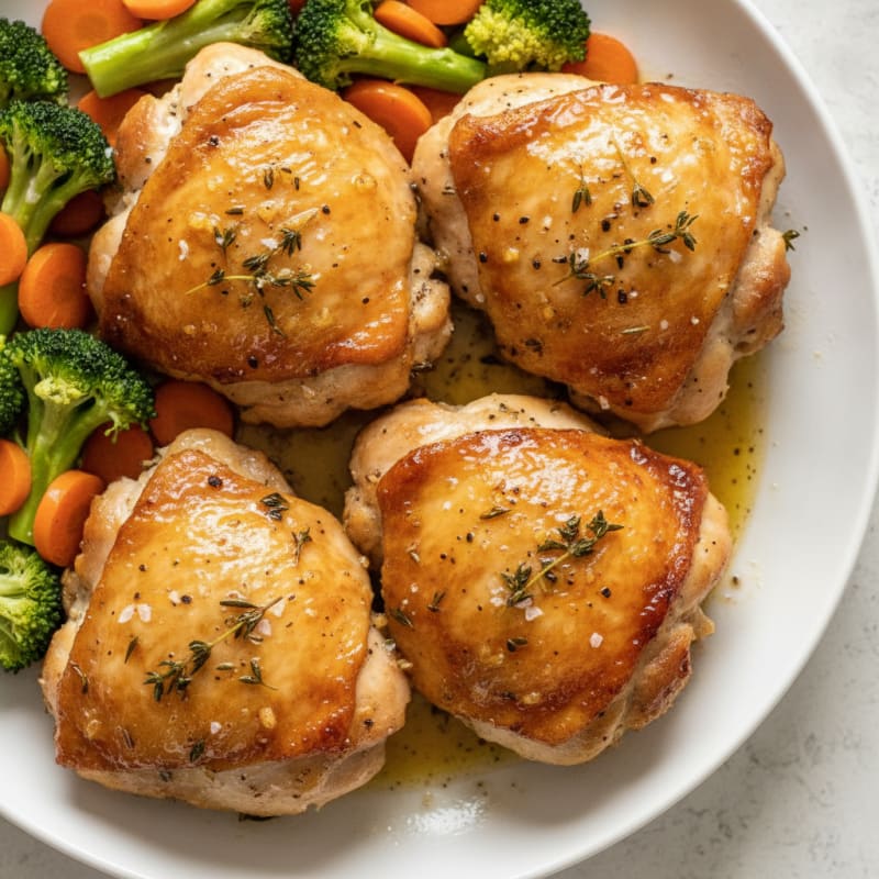 Garlic Herb Roasted Chicken Thighs