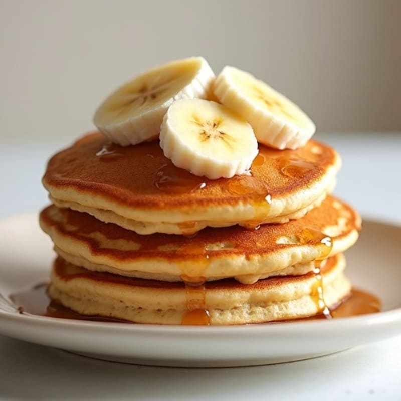 Fluffy Banana Oat Flour Pancakes