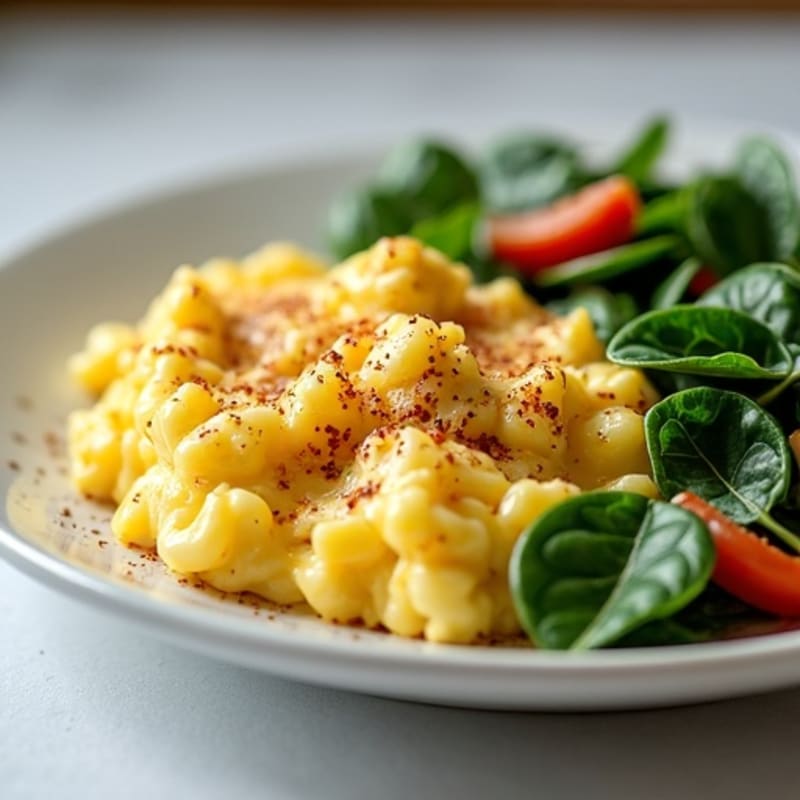 Scrambled Egg Whites with Smoked Turkey and Sautéed Spinach