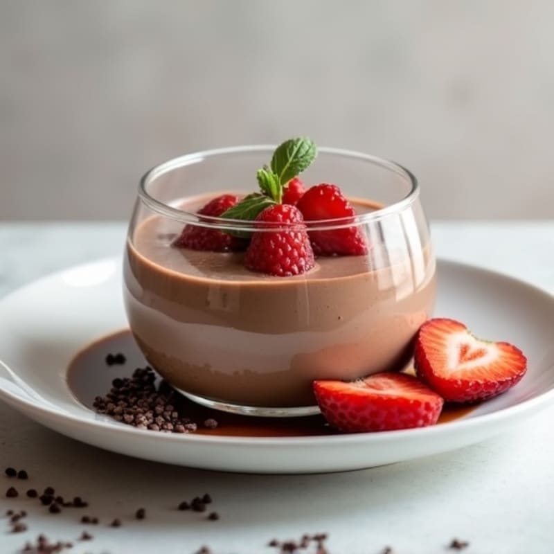 Silky Chocolate Protein Pudding with Greek Yogurt