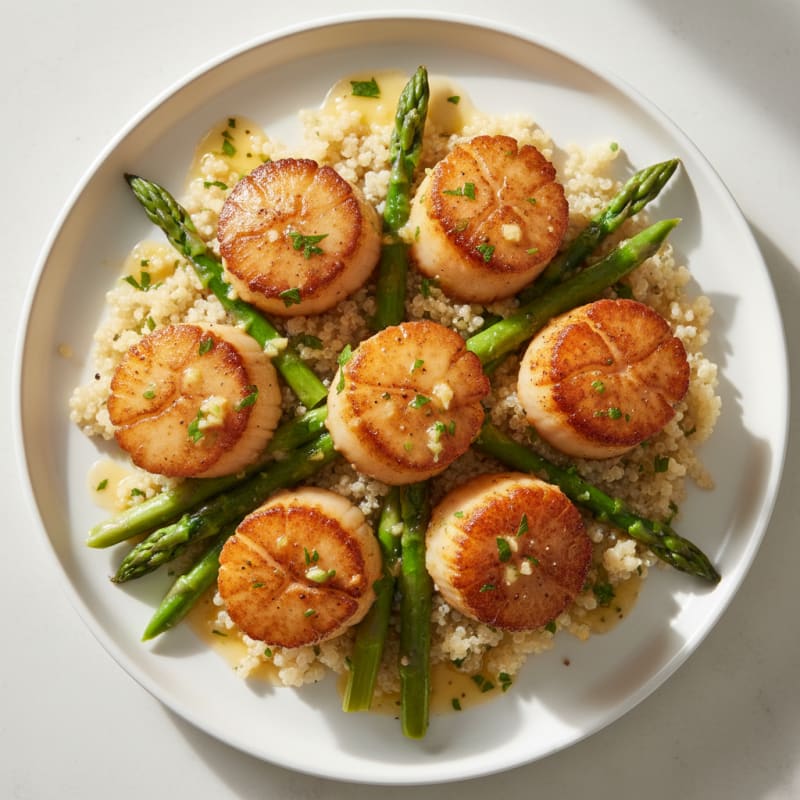 Pan-Seared Scallops with Lemon-Herb Sauce