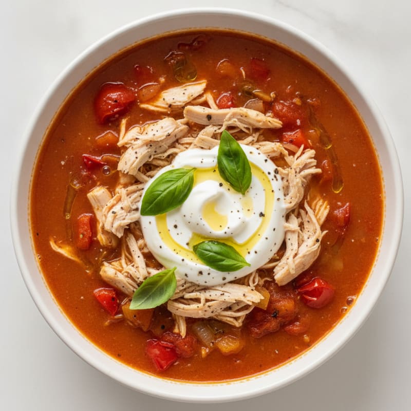 Roasted Tomato Soup with Garlic and Peppers