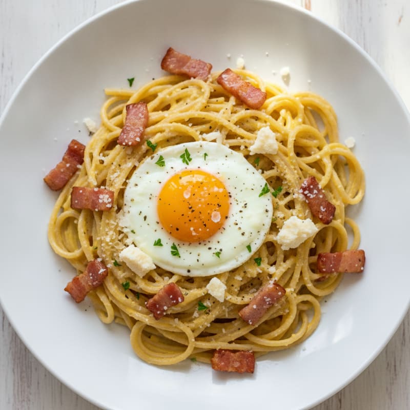 Classic Carbonara with Pancetta and Egg