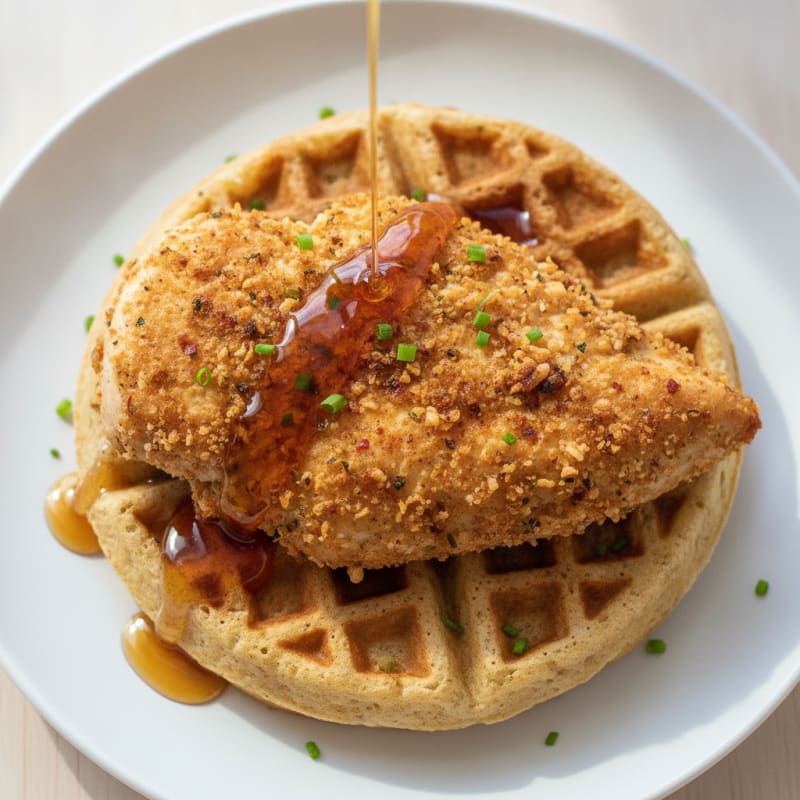 Buttermilk Fried Chicken with Maple Waffles