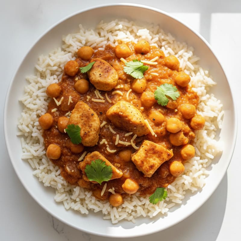 Hearty Chickpea Curry with Basmati Rice