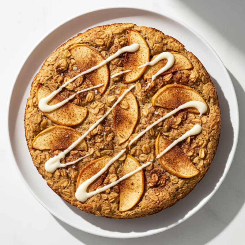 Creamy Spiced Apple Oatmeal Bake
