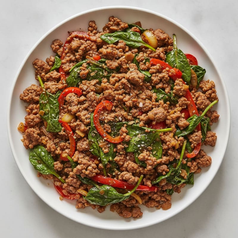 Lean Beef Skillet with Sautéed Greens