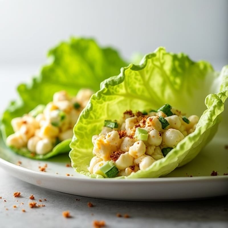 Creamy Egg Salad Lettuce Wraps