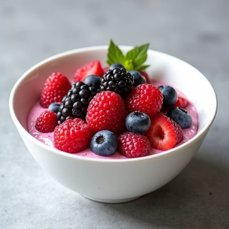 Silky Greek Yogurt Protein Bowl with Berries