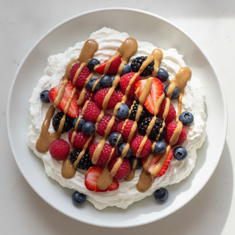 Greek Yogurt Protein Bowl with Mixed Berries and Almond Butter
