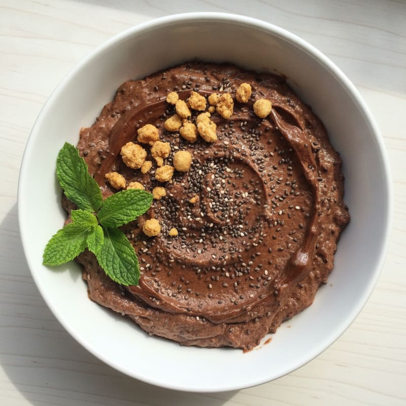 Chocolate Protein Mousse with Chia Seeds