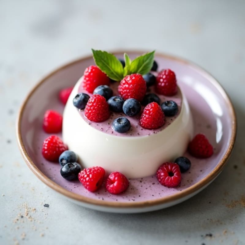 Silky Greek Yogurt Protein Mousse with Berries
