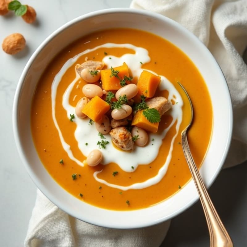 Healthy Creamy Roasted Butternut Squash Soup