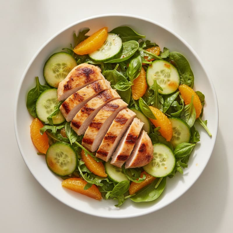 Grilled Chicken and Cucumber Salad with Citrus Vinaigrette