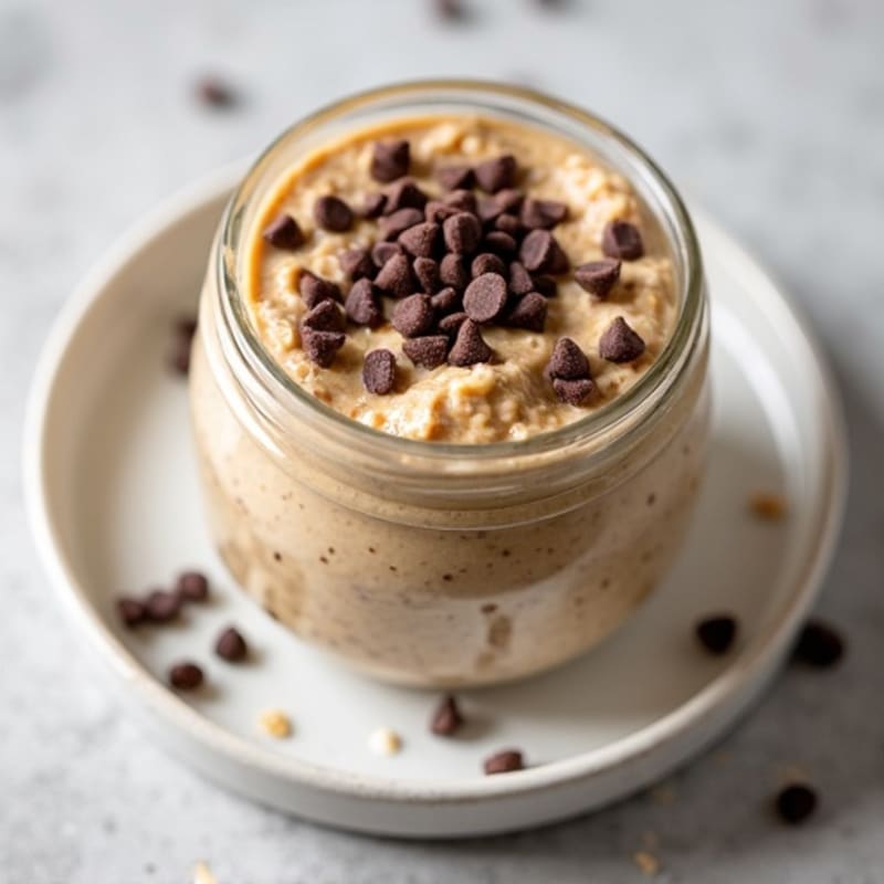Creamy High-Protein Cookie Dough Overnight Oats