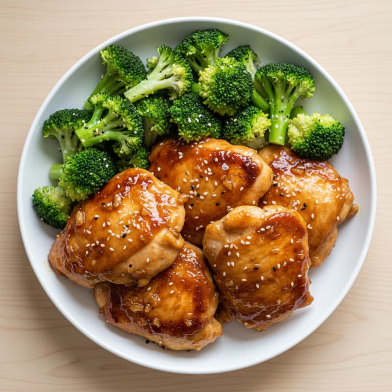 Crispy Teriyaki Glazed Chicken Thighs