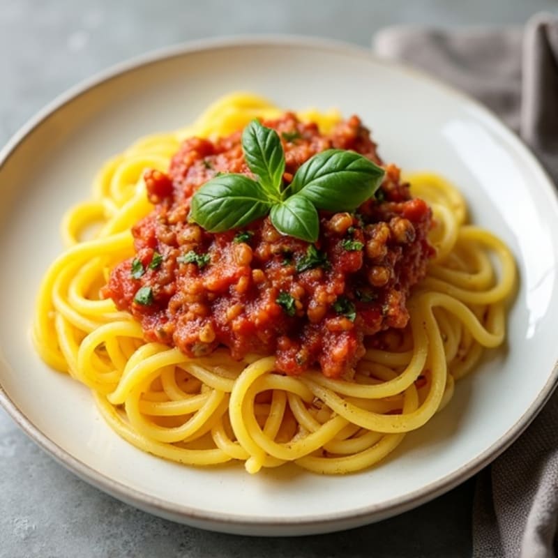 Spaghetti Squash with Lean Ground Turkey and Fresh Herb Marinara
