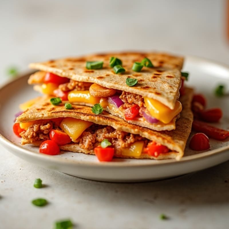 Crispy Whole Wheat BBQ Chicken Quesadilla