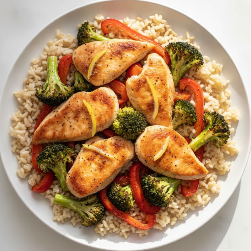 Sheet Pan Chicken with Roasted Broccoli and Peppers