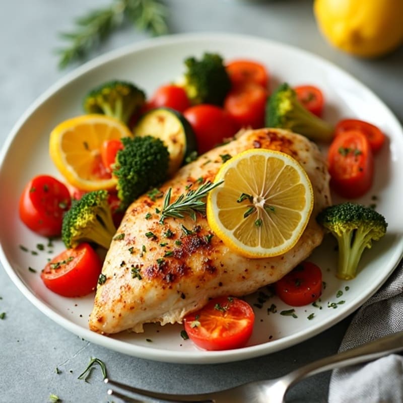 Sheet Pan Lemon-Herb Roasted Chicken and Crispy Vegetables