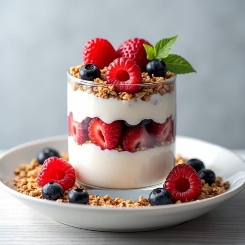 Greek Yogurt Protein Parfait with Berries