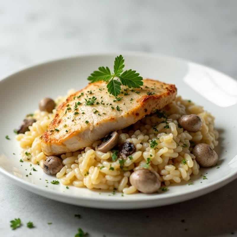 Herb-Infused Creamy Mushroom Risotto