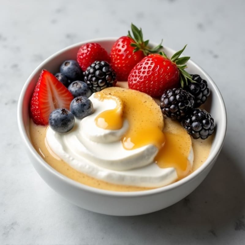 Creamy Greek Yogurt Power Bowl with Mixed Berries and Honey