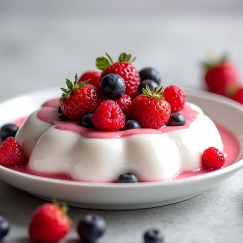 Silky Greek Yogurt Protein Pudding with Mixed Berries