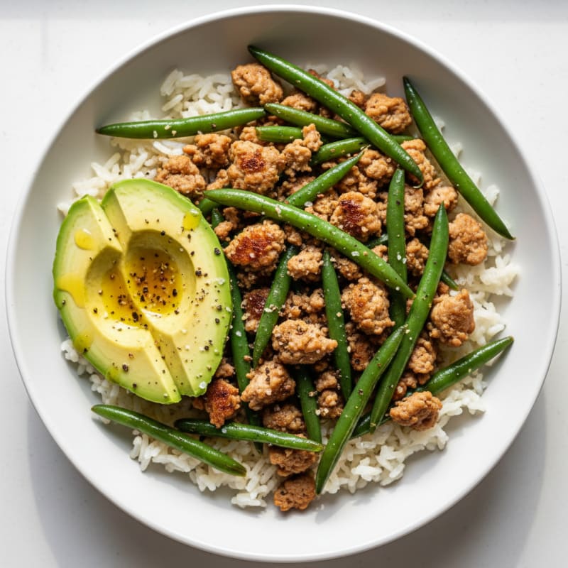 Ground Turkey and Rice Power Bowl
