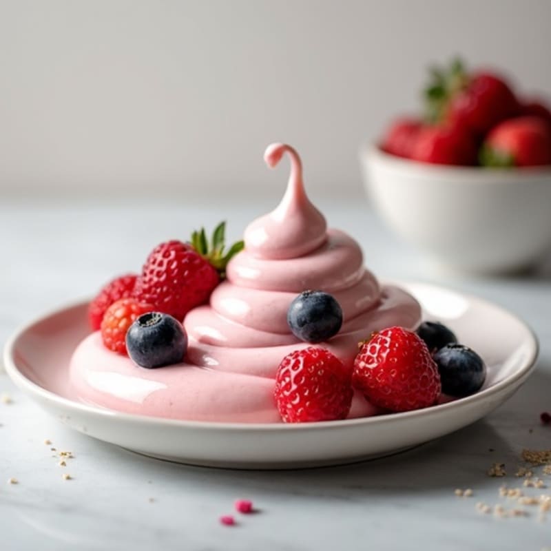 Silky Greek Yogurt Protein Mousse with Berries