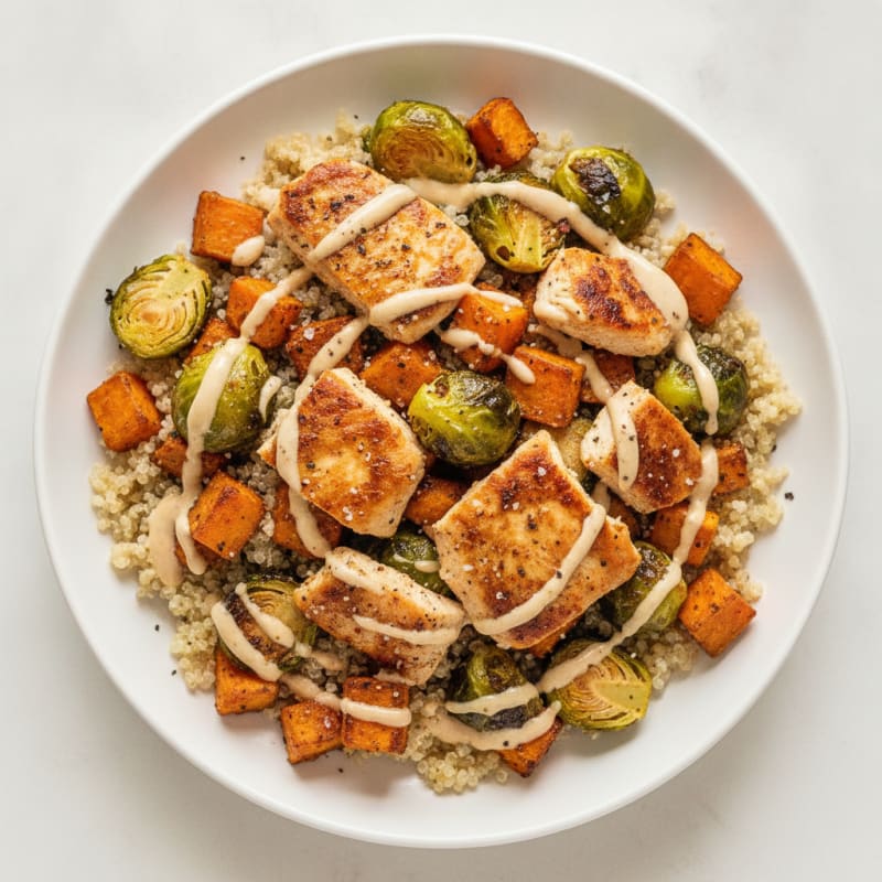 Chicken and Roasted Vegetable Bowl