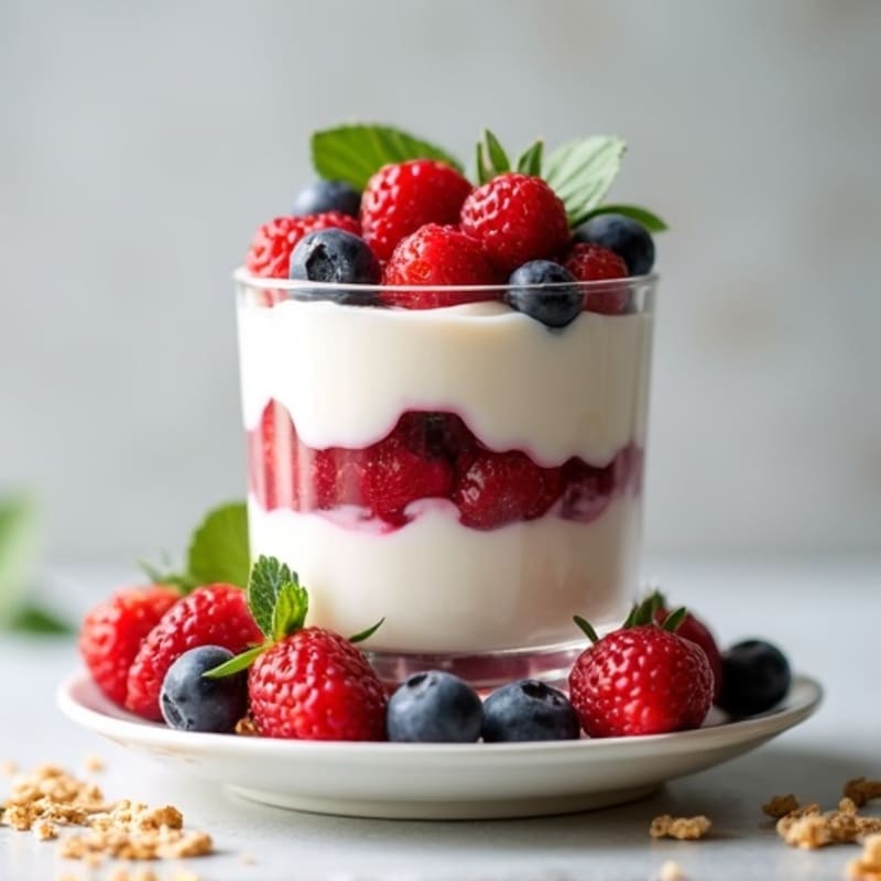 Creamy Greek Yogurt Protein Parfait with Mixed Berries