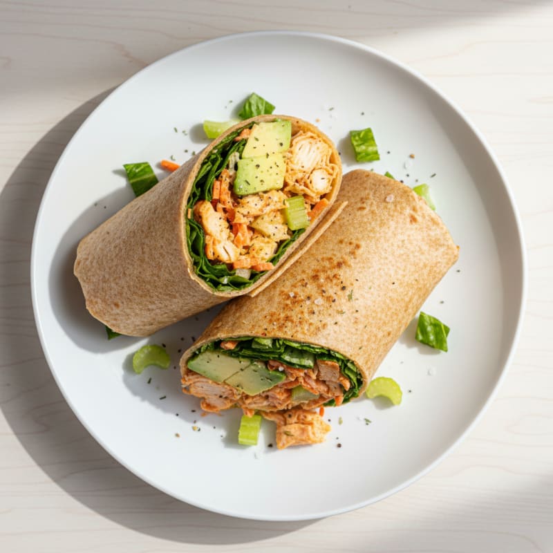Buffalo Ranch Chicken Salad Wrap
